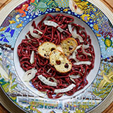 Beet Linguini with Fennel